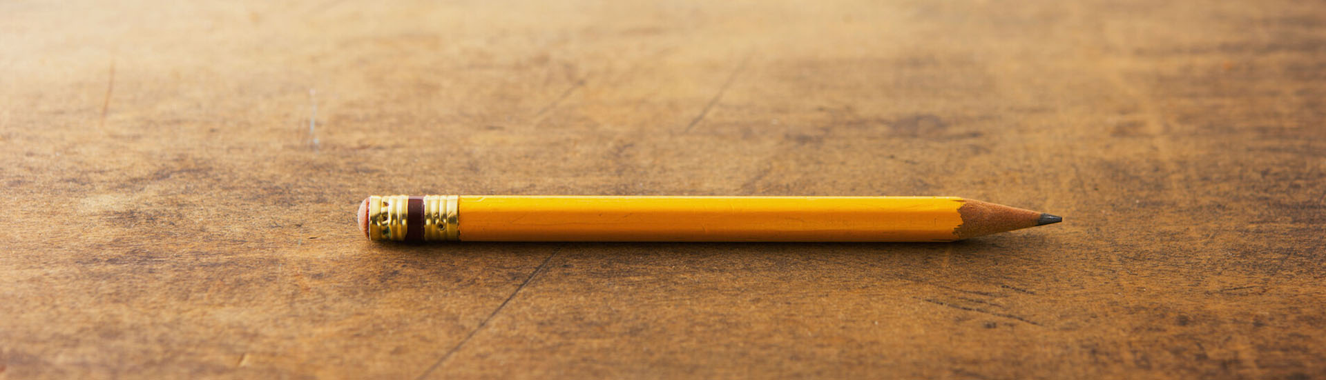 Pencil on desk
